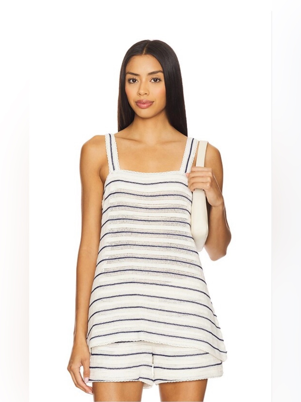 Hatch Maternity Ellis Tank Set crochet small/ medium matching stripe